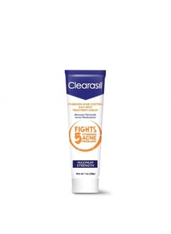 Clearasil Stubborn Acne Control 5 in 1 Spot Treatment Cream, Maximum Strength, Benzoyl Peroxide Acne Medication, Fights Blocked Pores, Pimple Size, Excess Oil, Acne Marks & Blackheads, 1 oz.  - Image 1
