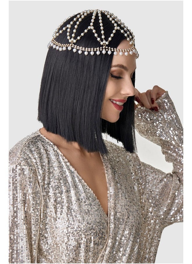 1920S Crystal Cap Headpiece Rhinestone Head Chain Roaring 20S Great Gatsby Hair Accessories For Art Deco Party (Gold Pearl) - pzsku/Z83DB275ABB6952324B07Z/45/_/1696664912/9bd6b1ba-9c71-4e18-9905-c260adce21dd