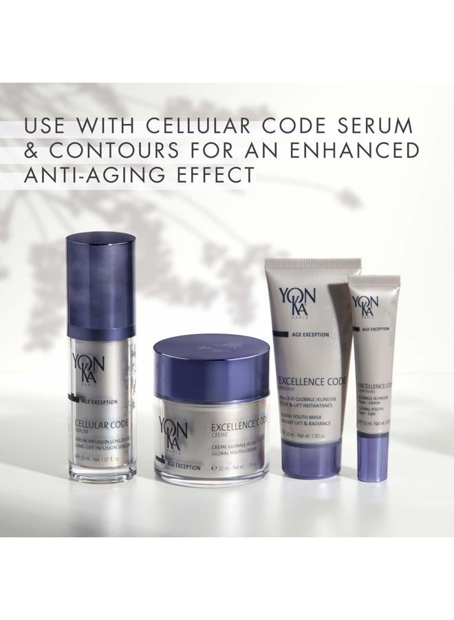 Yonka Yon-Ka Excellence Code Masque (50ml) Anti-Aging Face Mask and Overnight Sleep Treatment with Hyaluronic Acid, Lift and Firm Skin, Paraben-Free - Image 5