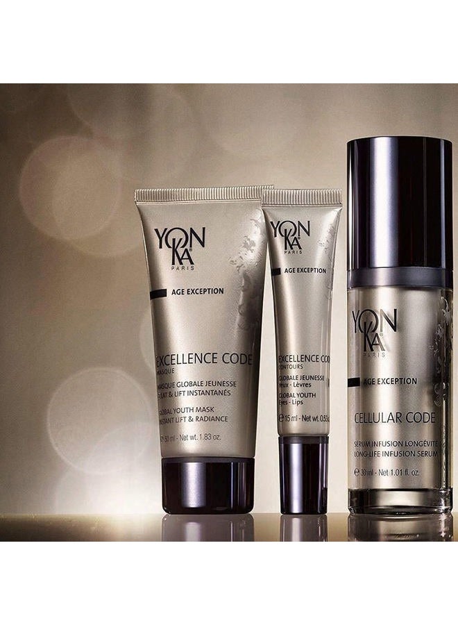 Yonka Yon-Ka Excellence Code Masque (50ml) Anti-Aging Face Mask and Overnight Sleep Treatment with Hyaluronic Acid, Lift and Firm Skin, Paraben-Free - Image 4