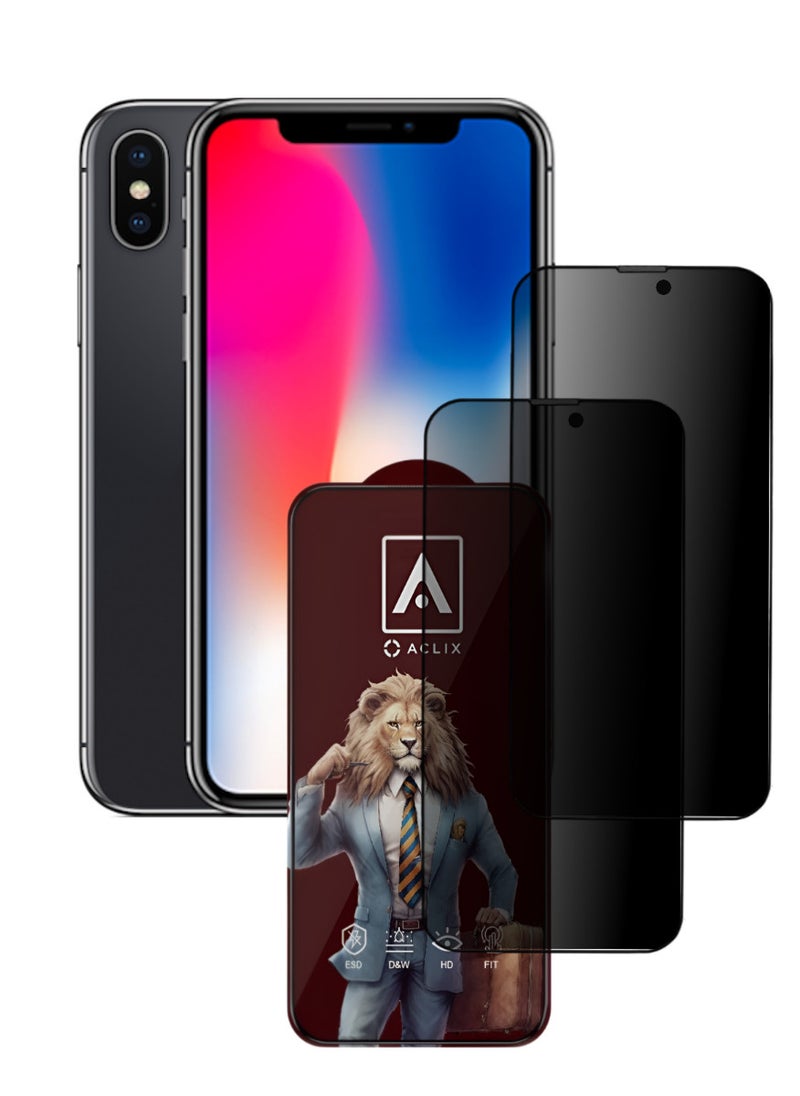ACLIX 2 Pieces Antistatic ESD Dustproof Premium Quality High Definition Tempered Glass Screen Protector Designed For  iPhone 10 - Image 1