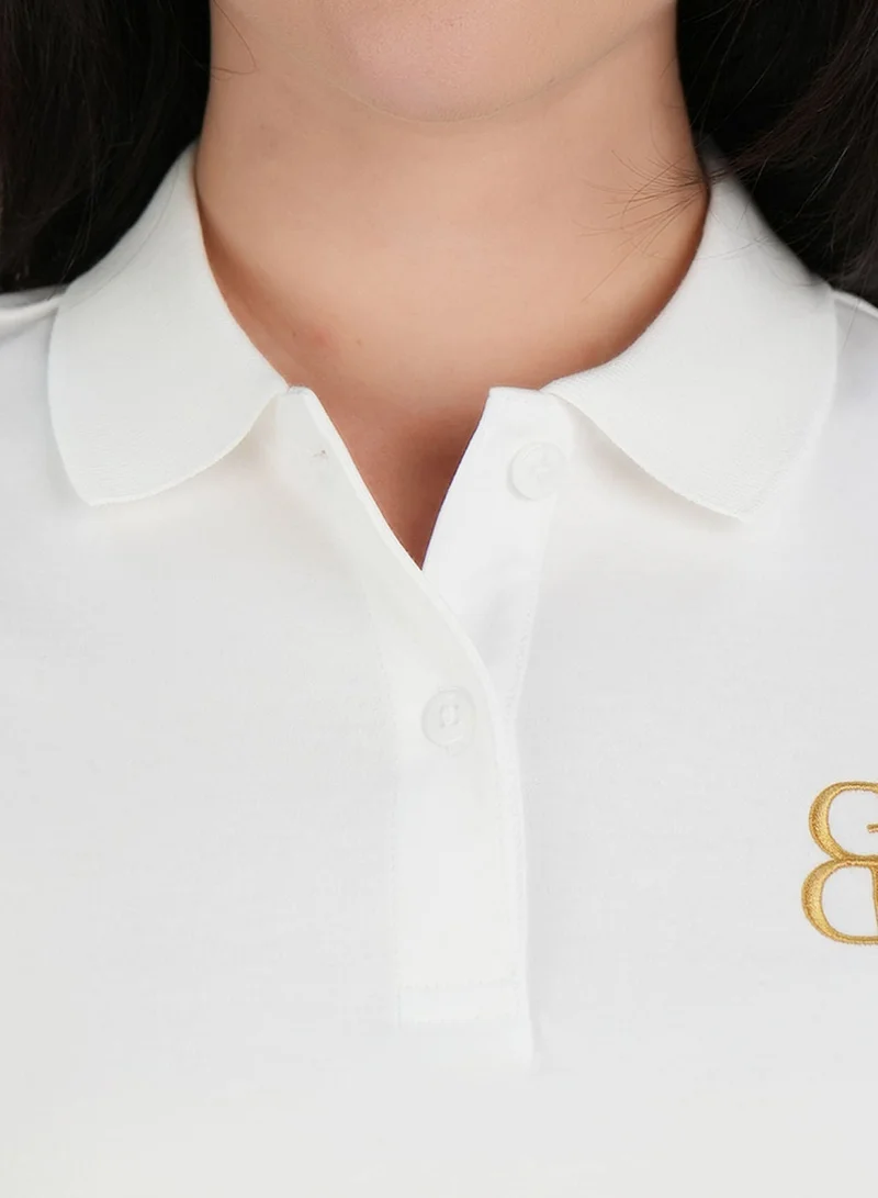 Giordano  Women’s Embroidered Cotton Liquid Touch Polo for Women | Best Price UAE