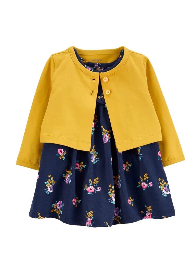 RedMapleTEK 2-Piece Set Of Baby Girl Jacket And Short-Sleeved Dress - Image 1