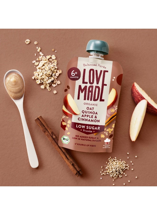 Love Made Organic Porridge Grod - Oat, Quinoa, Apple & Cinnamon - 100g (Pack of 7) - Image 3