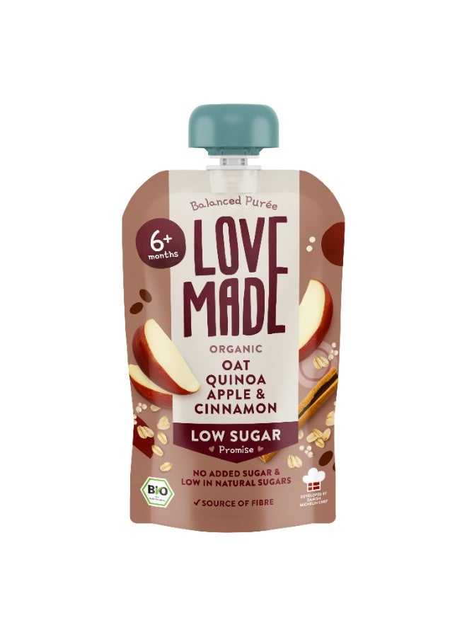 Love Made Organic Porridge Grod - Oat, Quinoa, Apple & Cinnamon - 100g (Pack of 7) - Image 1
