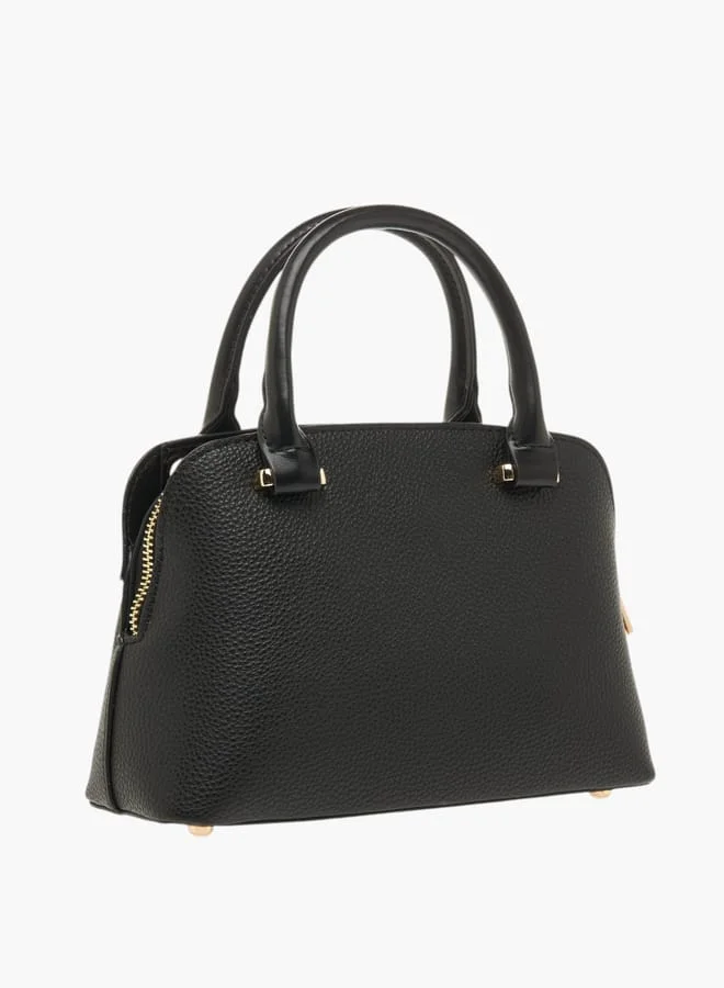 Flora Bella By Shoexpress Womens Textured Tote Bag With Top Handles And Zip Closure