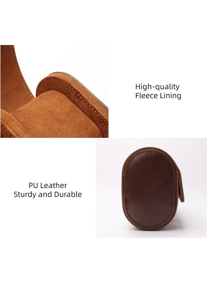 Arabest حافظة ساعة سفر ذات 3 فتحات، صندوق لفات ساعة من جلد البولي يوريثان للرجال، منظم ساعة لـ 3 ساعات، حافظة ساعة مع وسائد قابلة للإزالة لتخزين الساعة/السفر - Image 3