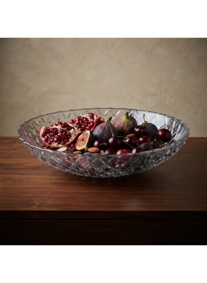 طقم اطباق عشاء وتقديم زجاج غويط (6 قطع)  تصميم كريستالي منقوش للشوربة والسلطة والحلويات - Image 5