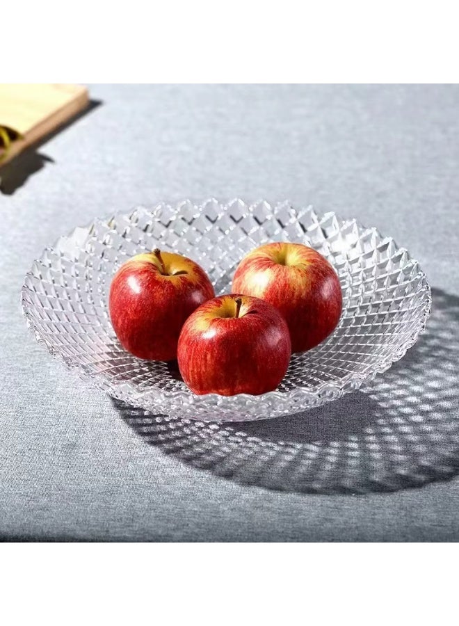 طقم اطباق عشاء وتقديم زجاج غويط (6 قطع)  تصميم كريستالي منقوش للشوربة والسلطة والحلويات - Image 2