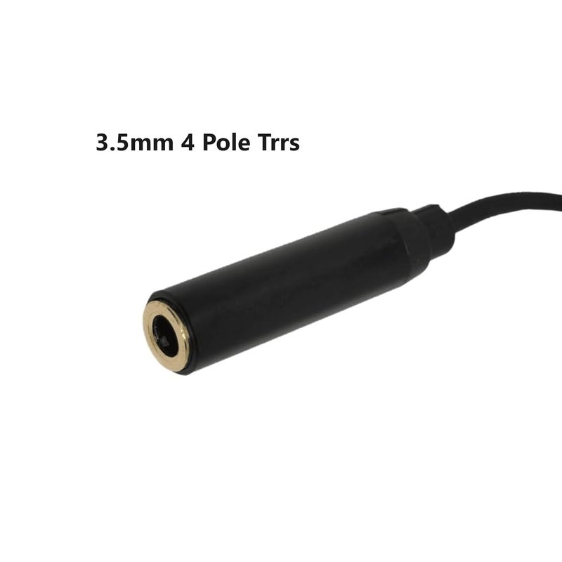 ELFOG ® 3.5mm Audio Female TRRS to Male TRS Cable Adapter Audio Converter For Go Pro Hero 12 11 10 9 Action Camera Accessories (13cm,Black) - Image 3