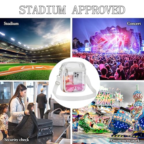 USPECLARE Clear Purse Stadium Transparent Messenger Bag Stadium Approved for Men and Women Clear CrossBody Bag - Image 5