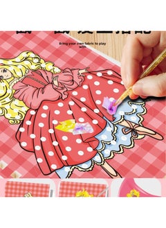 Generic Children's Handmade Diy Dreamy Hand-painted Stamp Le Female Toy Princess Dress-up Sticker Calligraphy And Painting Book Play House-Specifications:Deluxe 5 In 1⭐Dream Fairy Stamp Book [stamp + Painting + Change + Sticker + Paper Cutting]]  - Image 3