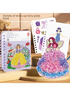 Generic Children's Handmade Diy Dreamy Hand-painted Stamp Le Female Toy Princess Dress-up Sticker Calligraphy And Painting Book Play House-Specifications:Deluxe 5 In 1⭐Dream Fairy Stamp Book [stamp + Painting + Change + Sticker + Paper Cutting]]  - Image 2