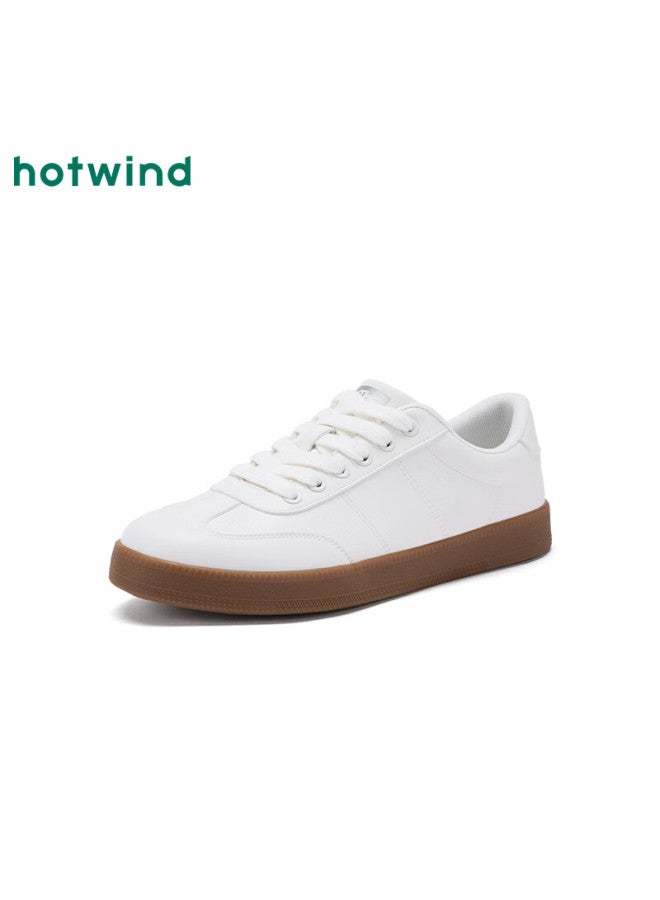 Hotwind Men's Casual White Sneakers Autumn New Outdoor Flat Training Shoes