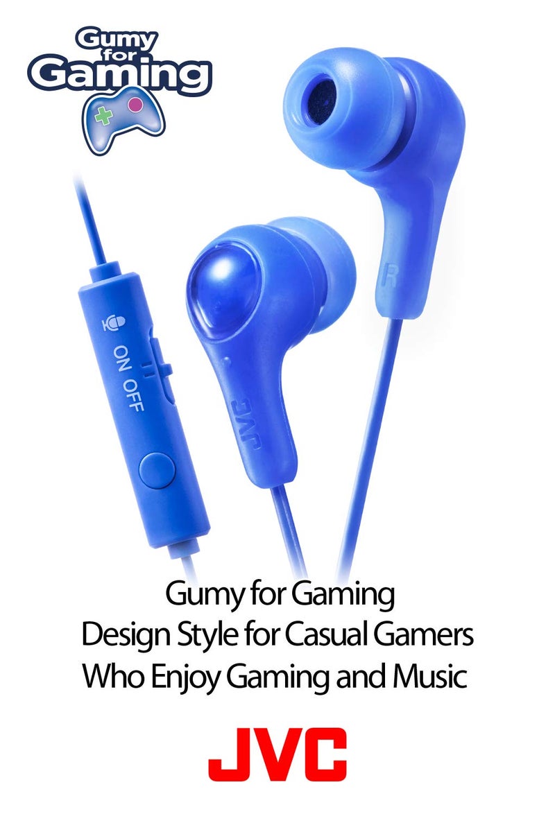 JVC Gumy Gamer, in Ear Earbud Headphones with Mic, Remote, and Mute Switch for Gaming and Chatting, Powerful Sound, Comfortable and Secure Fit, Silicone Ear Pieces S/M/L - HAFX7GW (White) - Image 2