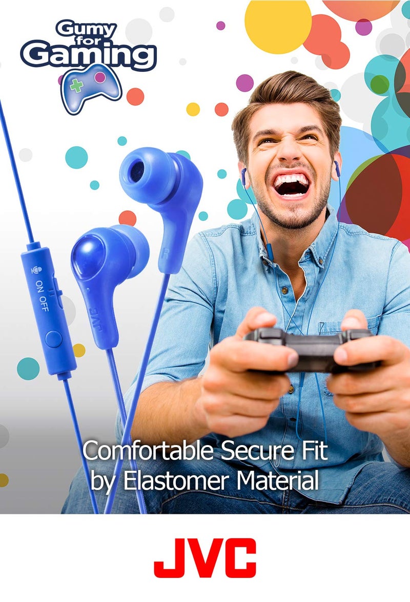 JVC Gumy Gamer, in Ear Earbud Headphones with Mic, Remote, and Mute Switch for Gaming and Chatting, Powerful Sound, Comfortable and Secure Fit, Silicone Ear Pieces S/M/L - HAFX7GW (White) - Image 3