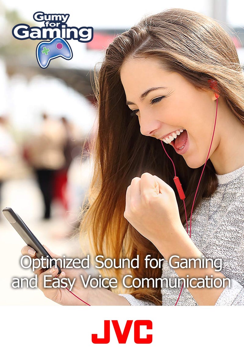 JVC Gumy Gamer, in Ear Earbud Headphones with Mic, Remote, and Mute Switch for Gaming and Chatting, Powerful Sound, Comfortable and Secure Fit, Silicone Ear Pieces S/M/L - HAFX7GW (White) - Image 4