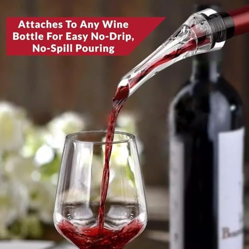 Incrizma Wine Aerator Pourer Spout - Professional Quality Wine Aerator Attaches to Wine Bottle for Improved Flavor, Enhanced Bouquet, Rich Finish and Bubbles, No-Drip, Spill. (1) - Image 5