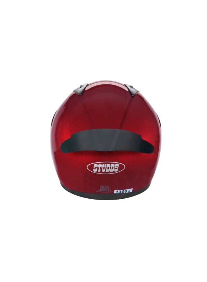 STUDDS Full Face Motorcycle Helmet with Bluetooth, Ventilation System, Quick Release Visor and Chin Strap, DOT Certified, Cherry Red, Size L - Image 5