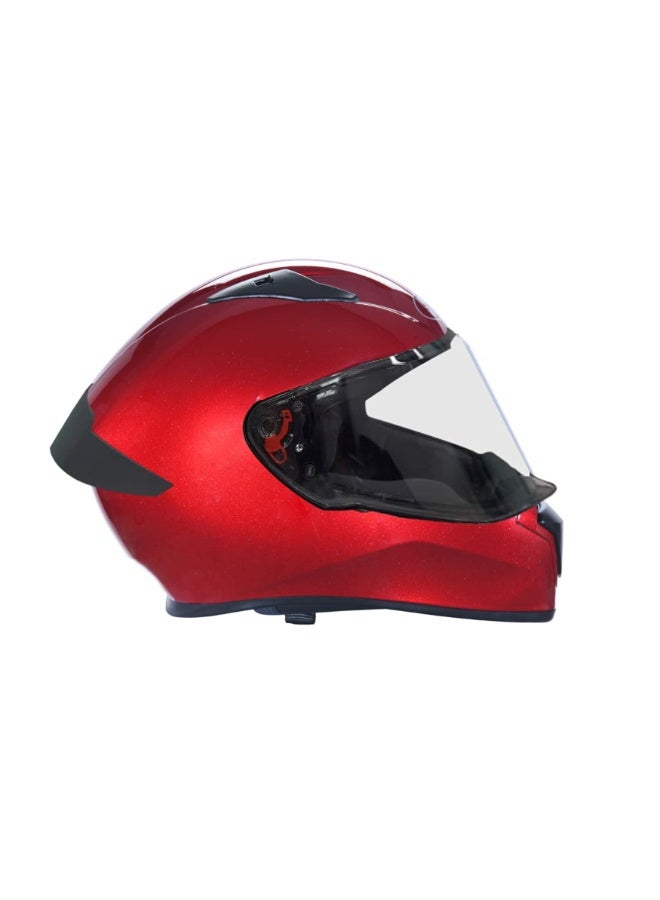 STUDDS Full Face Motorcycle Helmet with Bluetooth, Ventilation System, Quick Release Visor and Chin Strap, DOT Certified, Cherry Red, Size L - Image 4