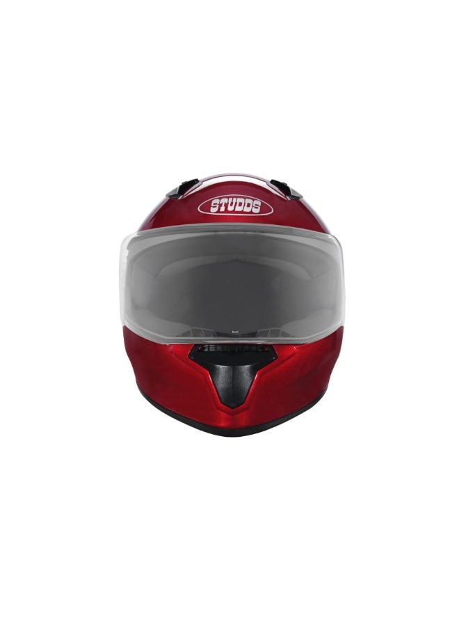 STUDDS Full Face Motorcycle Helmet with Bluetooth, Ventilation System, Quick Release Visor and Chin Strap, DOT Certified, Cherry Red, Size L - Image 3