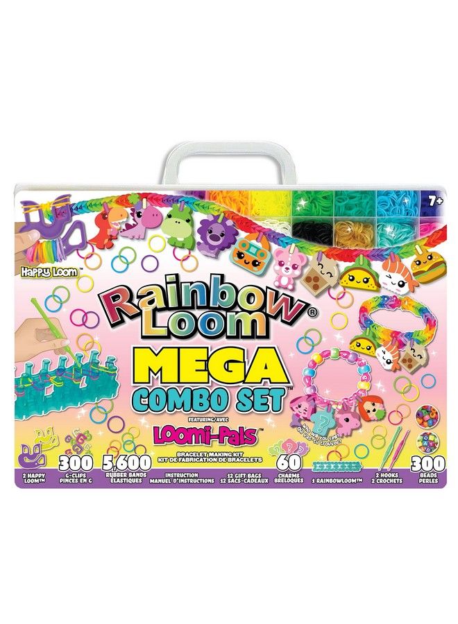 Rainbow Loom ® Loomi Pals™ Mega Set Features 60 Cute Assorted Lp Charms The New Rl2.0 Happy Looms Hooks Alpha & Pony Beads 5600 Colorful Bands All In A Carrying Case For Boys And Girls 7+  - Image 3