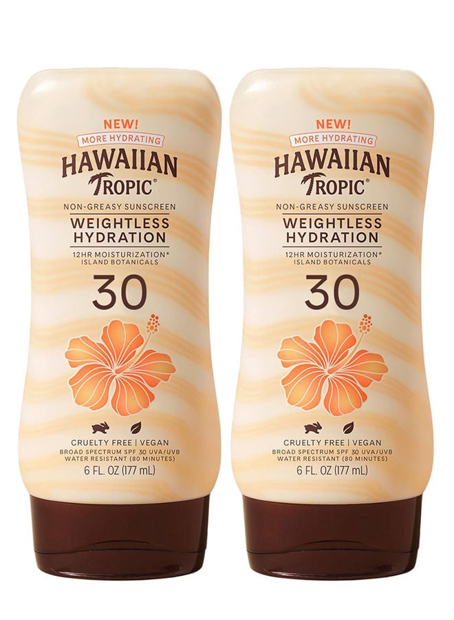 Hawaiian Tropic SH WeightLess Lotion SPF30 2x177ml