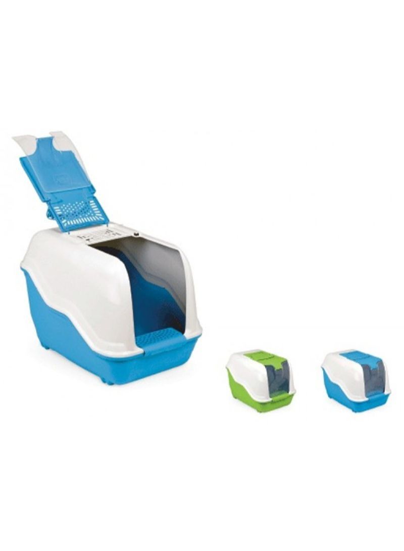 MPS2 Cat Closed Toilet Litter Box Blue/White 2kg - Image 2