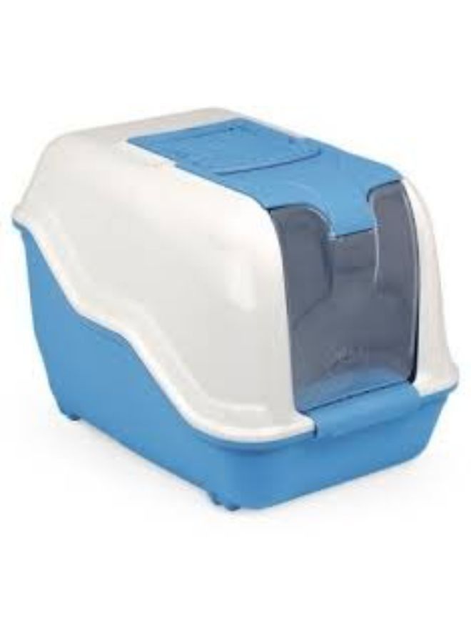 MPS2 Cat Closed Toilet Litter Box Blue/White 2kg - Image 1
