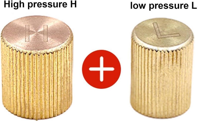 Car AC Valve Caps 8pcs Leakproof AC Low Pressure Cap, Copper Dustproof Valve Cover For Automotive Air Conditioner Radiator Line Vent(Low pressure) - Image 4