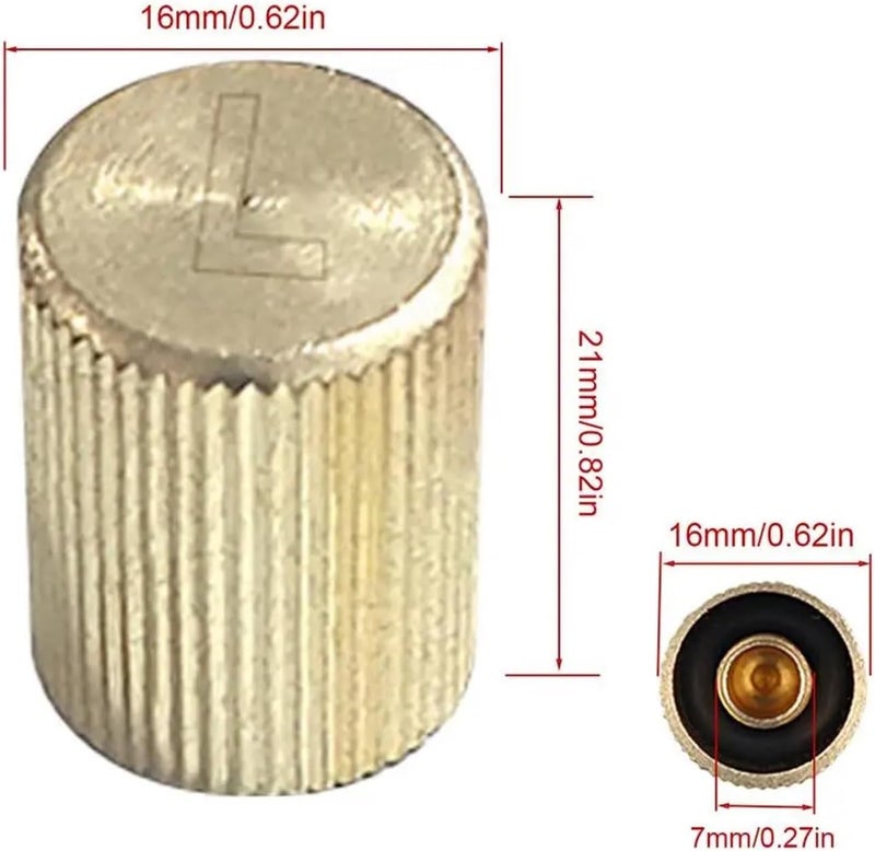 Car AC Valve Caps 8pcs Leakproof AC Low Pressure Cap, Copper Dustproof Valve Cover For Automotive Air Conditioner Radiator Line Vent(Low pressure) - Image 2