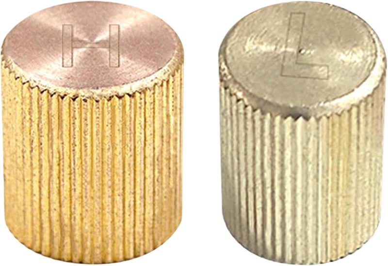 Car AC Valve Caps 8pcs Leakproof AC Low Pressure Cap, Copper Dustproof Valve Cover For Automotive Air Conditioner Radiator Line Vent(Low pressure) - Image 1