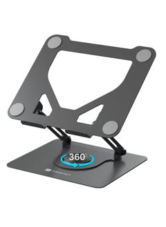 Metal Laptop Stand 360 Degree Adjustable Height and Angle Foldable Design Good Airflow Carbon Steel Frame Max Weight 10...