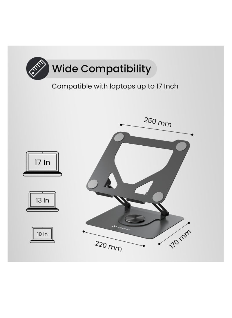 Generic - Metal Laptop Stand 360 Degree Adjustable Height and Angle Foldable Design Good Airflow Carbon Steel Frame Max Weight 10... - Image 1
