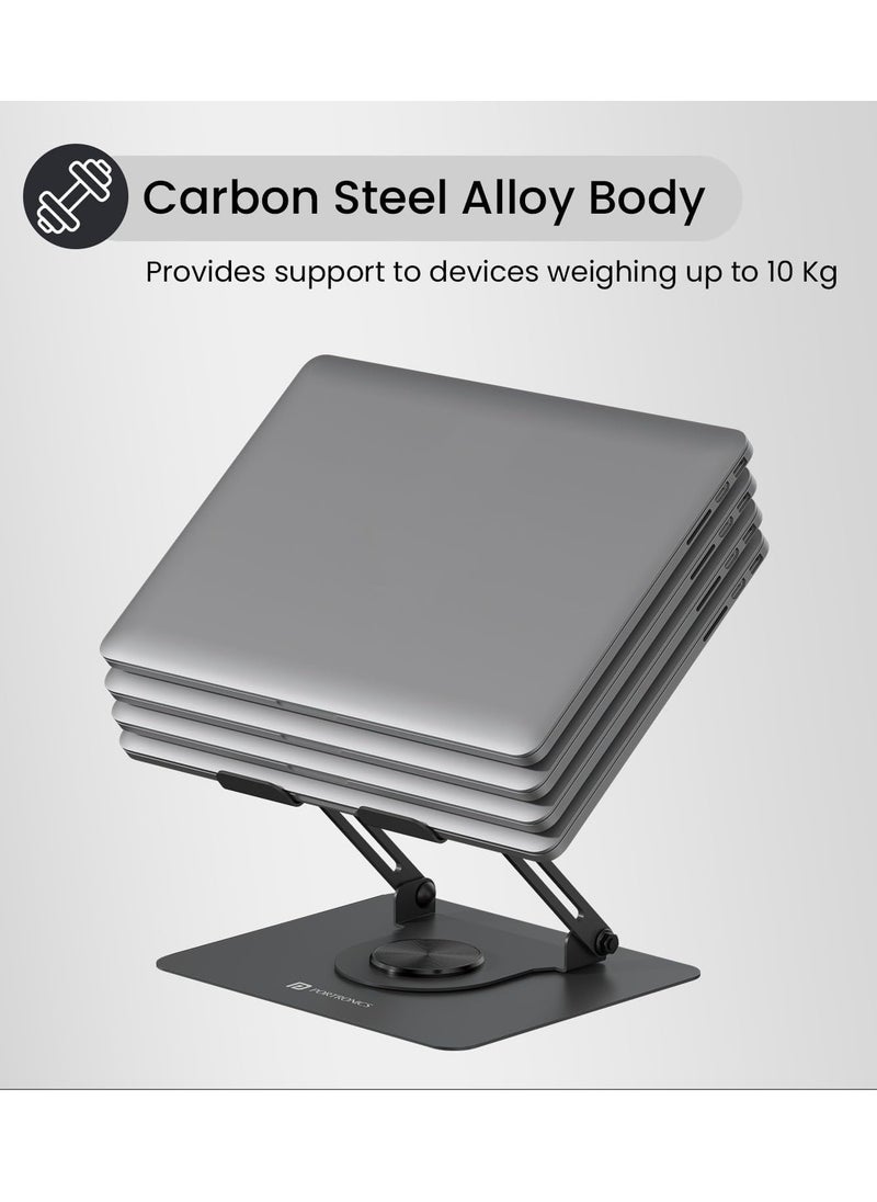 Generic - Metal Laptop Stand 360 Degree Adjustable Height and Angle Foldable Design Good Airflow Carbon Steel Frame Max Weight 10... - Image 1