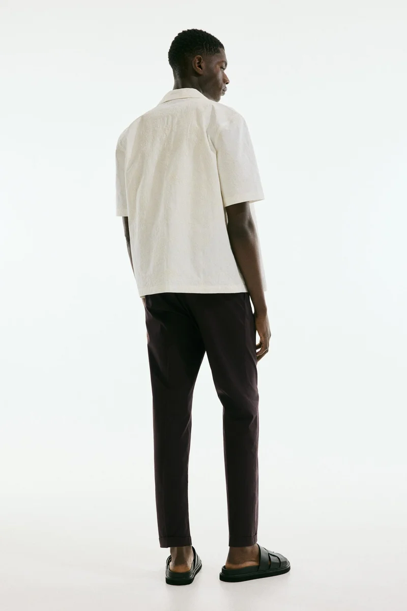 H&M Regular Fit Cropped cotton trousers