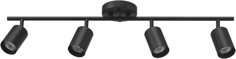 Globe Electric 64000012 30" 4-Light Track Lighting, Matte Black, Ceiling Light, Vintage, Kitchen Lights, Bulb Not Included - Image 1