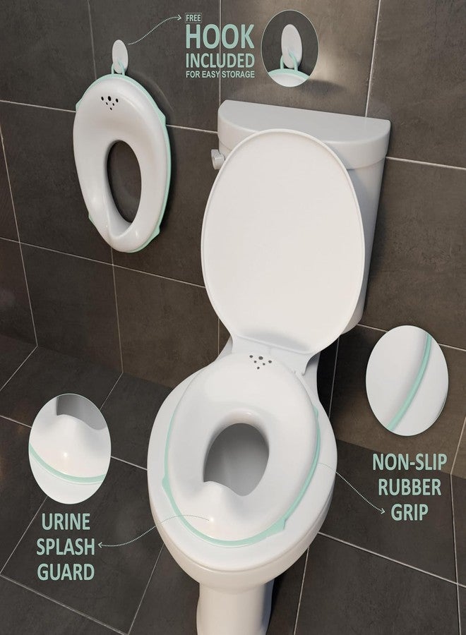 SARVANGAH Portable Baby Unisex Potty Training Toilet Seat with Non-Slip Base, Splash Guard, and Storage Hook - for 0-6 Year Child, Fits Round & Oval Toilets,Toddler Travel-Friendly New born (Blue) - Image 3