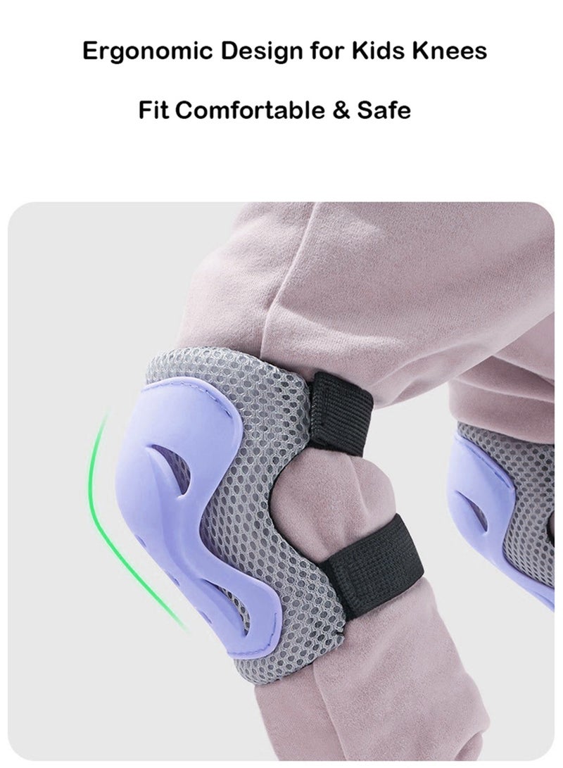 GT-Wheel Adjustable Kids Bike Helmet for 3-8 Years Skateboard Helmet with Knee Elbow Pads and Wrist Guard for Roller Skates Cycling - Image 2