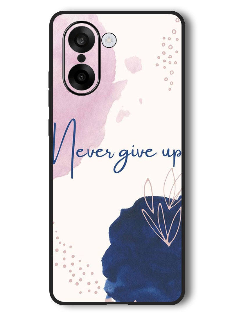 Theodor Case Compatible with OnePlus Nord CE 5 6.77 Inch Protection Shockproof Bumper Cover Never Give up - Image 1