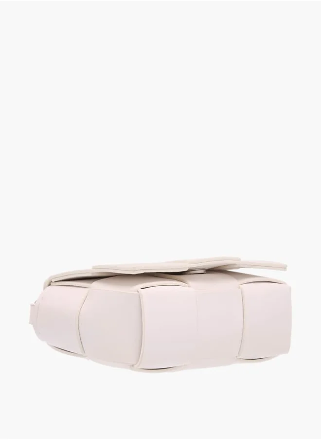 Flora Bella By Shoexpress Girls Textured Crossbody Bag With Detachable Strap And Flap Closure Ramadan Collection