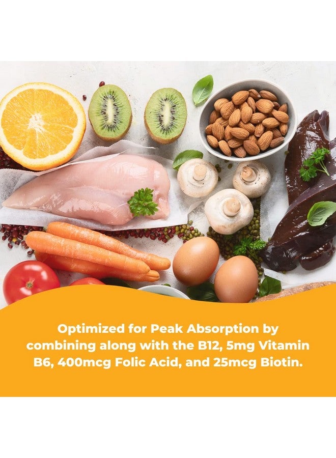 Wonder Laboratories Sublingual Vitamin B12 (1000 mcg), B6 (5mg), Folic Acid(400 mcg) & Biotin (25mcg) - Formulated with Methylcobalamin Vitamin B-12 (100 Tablets) - Image 4