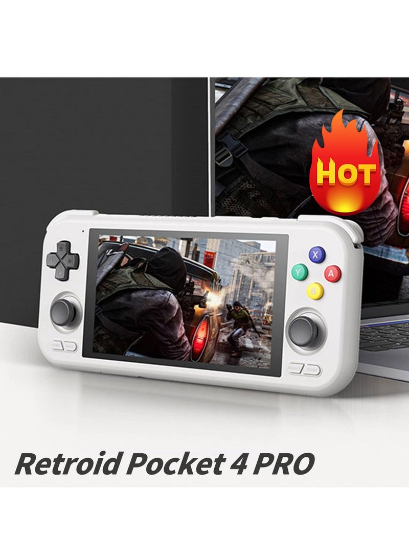 Retroid Pocket - Retroid Pocket 4 Retro Game Handheld Console, Android Retro Game Console Multiple Emulators Console Handheld 4.7 Inch Display 5000mAh Battery Classic Games Console (Grey) - Image 1