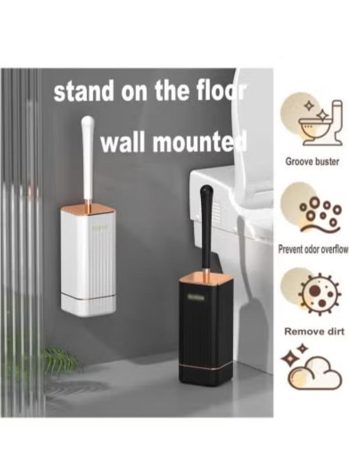Arabest Toilet Brush Home No Dead Corner Cleaning Brush WC Cleaning Tool Wall-Mount Toilet Brush Bathroom Accessories Durable(White) - Image 3