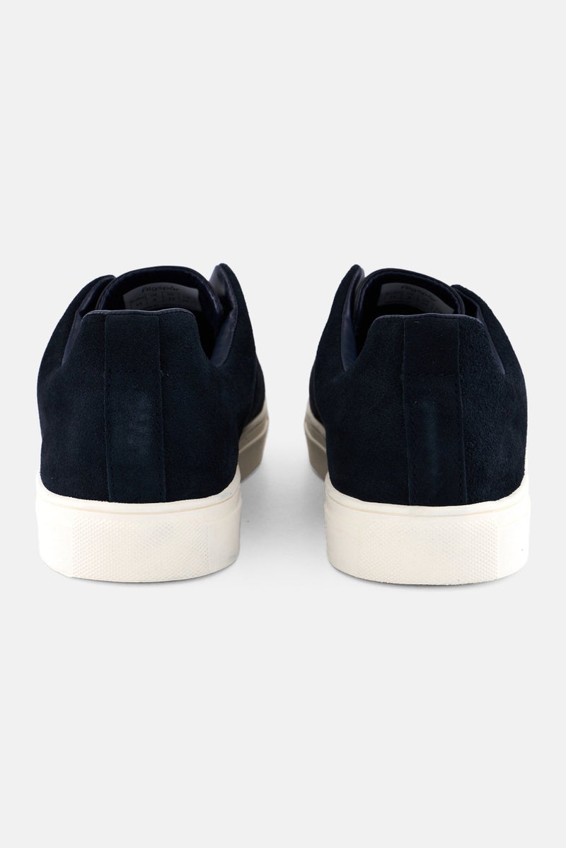 Algspar Men Suede Slip On Casual Shoes, Navy Blue - Image 2
