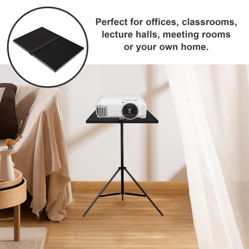 Black Projector Tray Stand Mounting Platform for Laptop Tablet Compatible with Tripods - Image 4