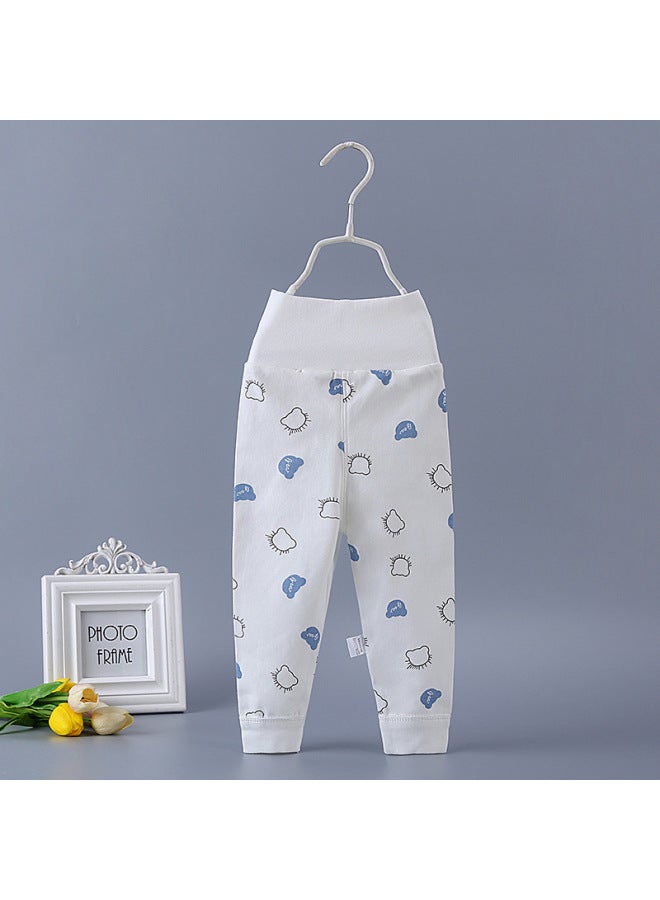 Baby's High Waist Autumn Trousers Pure Cotton Boys And Girls Baby's Spring And Autumn Single Open Pants Newborn Children's Open Crotch Pants
