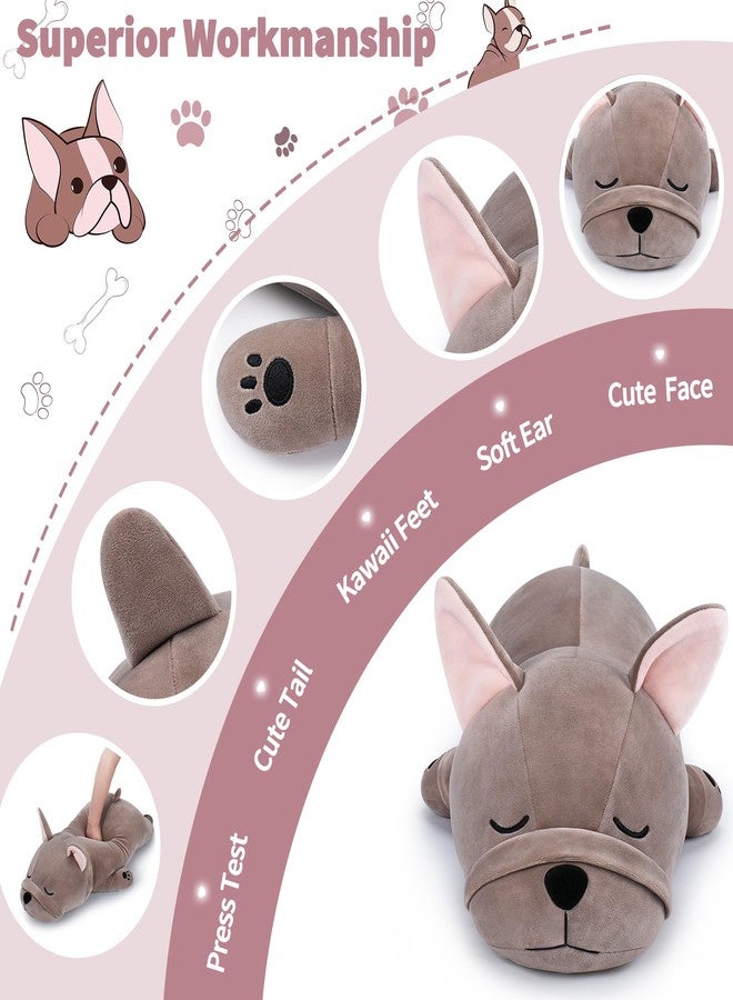 Auspicious beginning 30'' Giant French Bulldog Plush Stuffed Animal- French Bulldog Dog Plush Pillow Plushies, Large Sleeping Body Pillow Dog Plushie Toy, Christams Birthday Gifts for Kids Girls Boys - Image 3