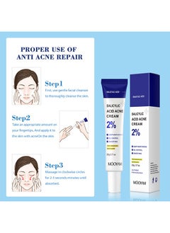 MOOYAM Salicylic Acne Cream- Lighten Acne Marks Remove Acne Shrink Pores Plant Essence - Fast Acne Removal in 12 Hours to See Results 20g  - Image 5