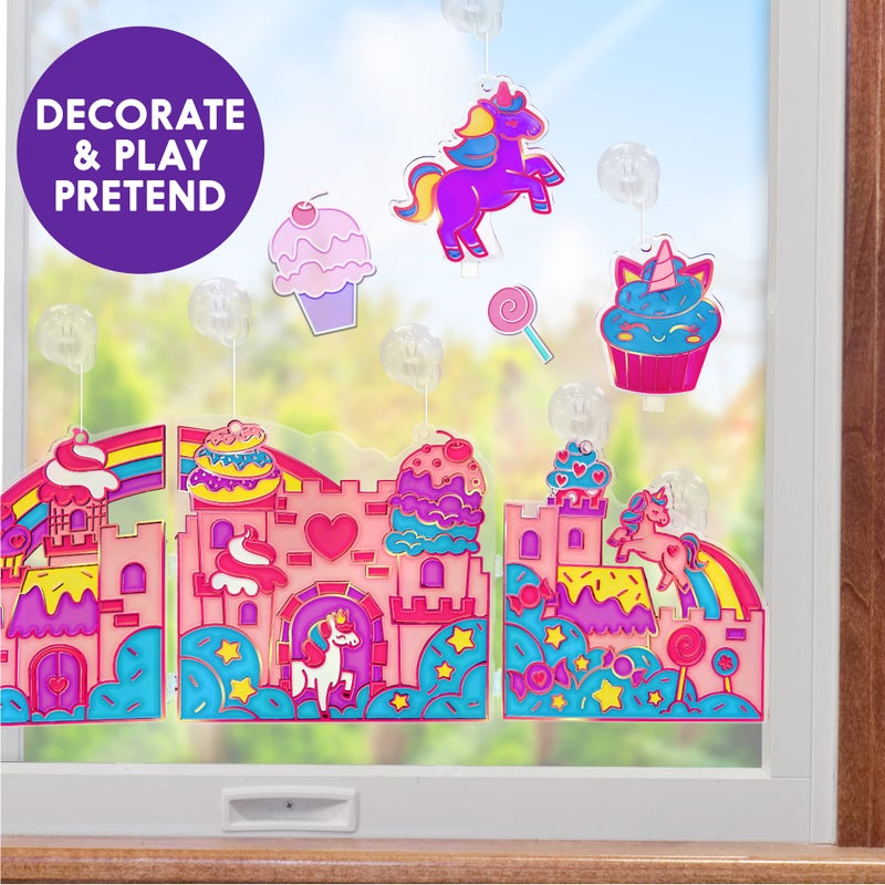 Made By Me Paint & Create Window Art Worlds Unicorn Kit â€“ DIY Suncatcher Kit for Kids Ages 6+ â€“ Create Your Own Suncatchers & Window Clings - Image 4